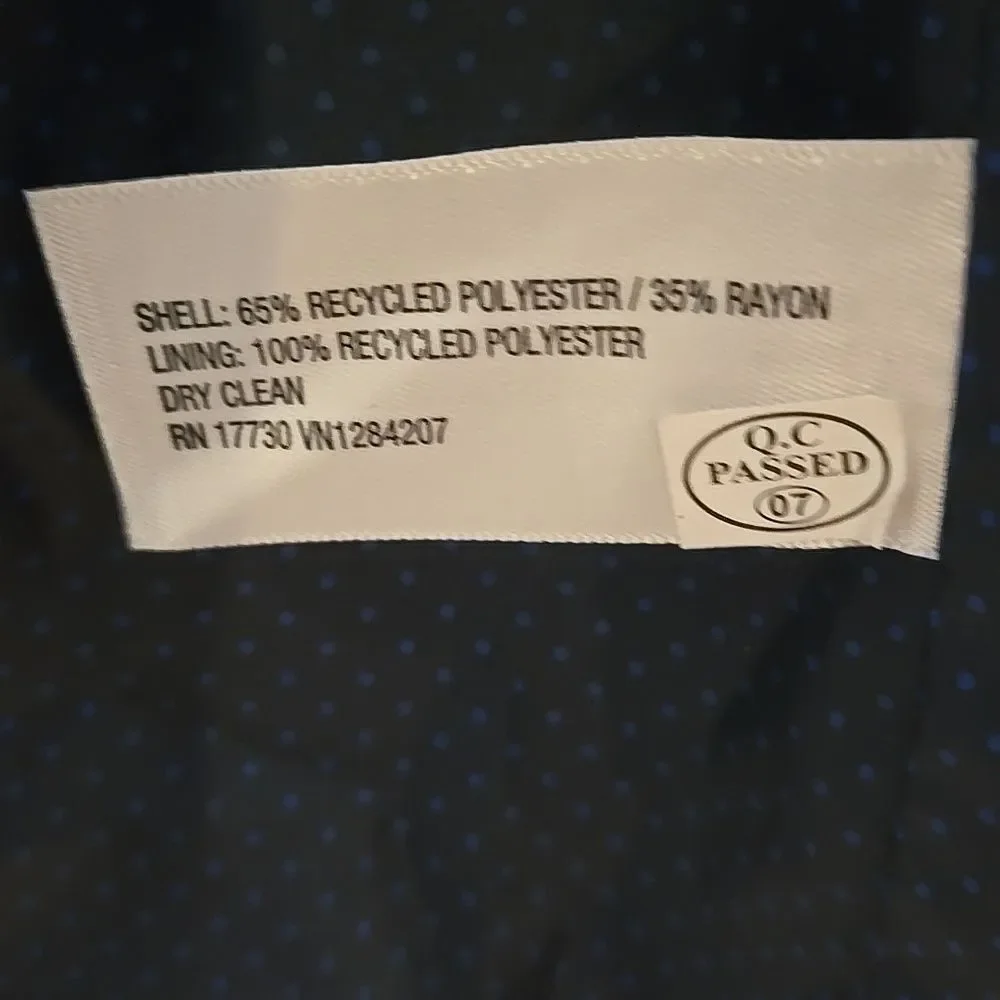 Boys Suit Jacket Cat & Jack Navy Blue Size 16 2 Button Coat